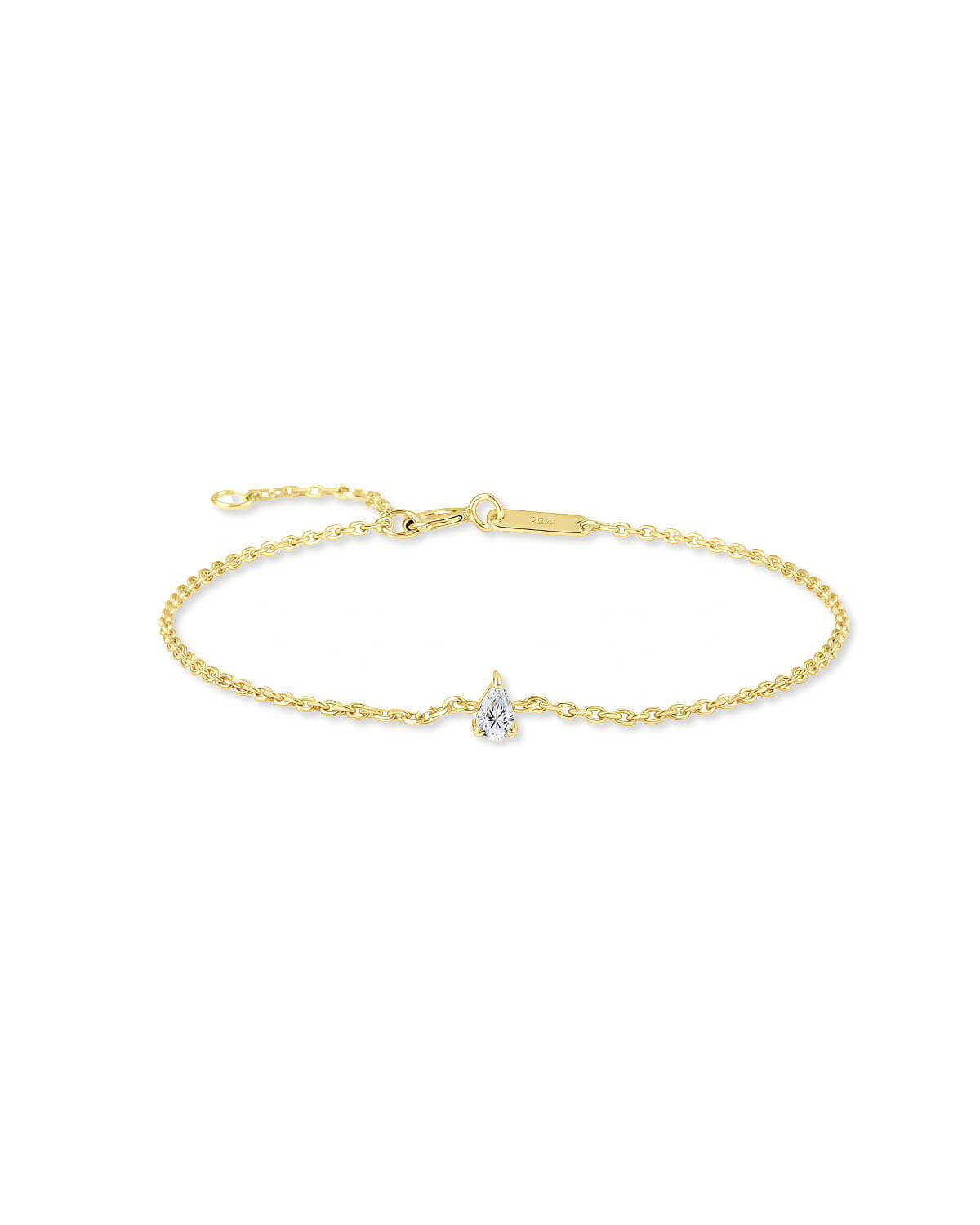 Stella Grace – Pear Diamond Gold Bracelet