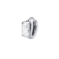 Dual Gleam – Pear & Radiant Diamond Huggie Earrings