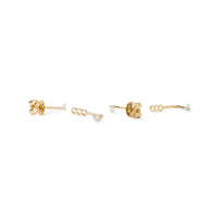 Marwen L-Shape Diamond Stud Earrings