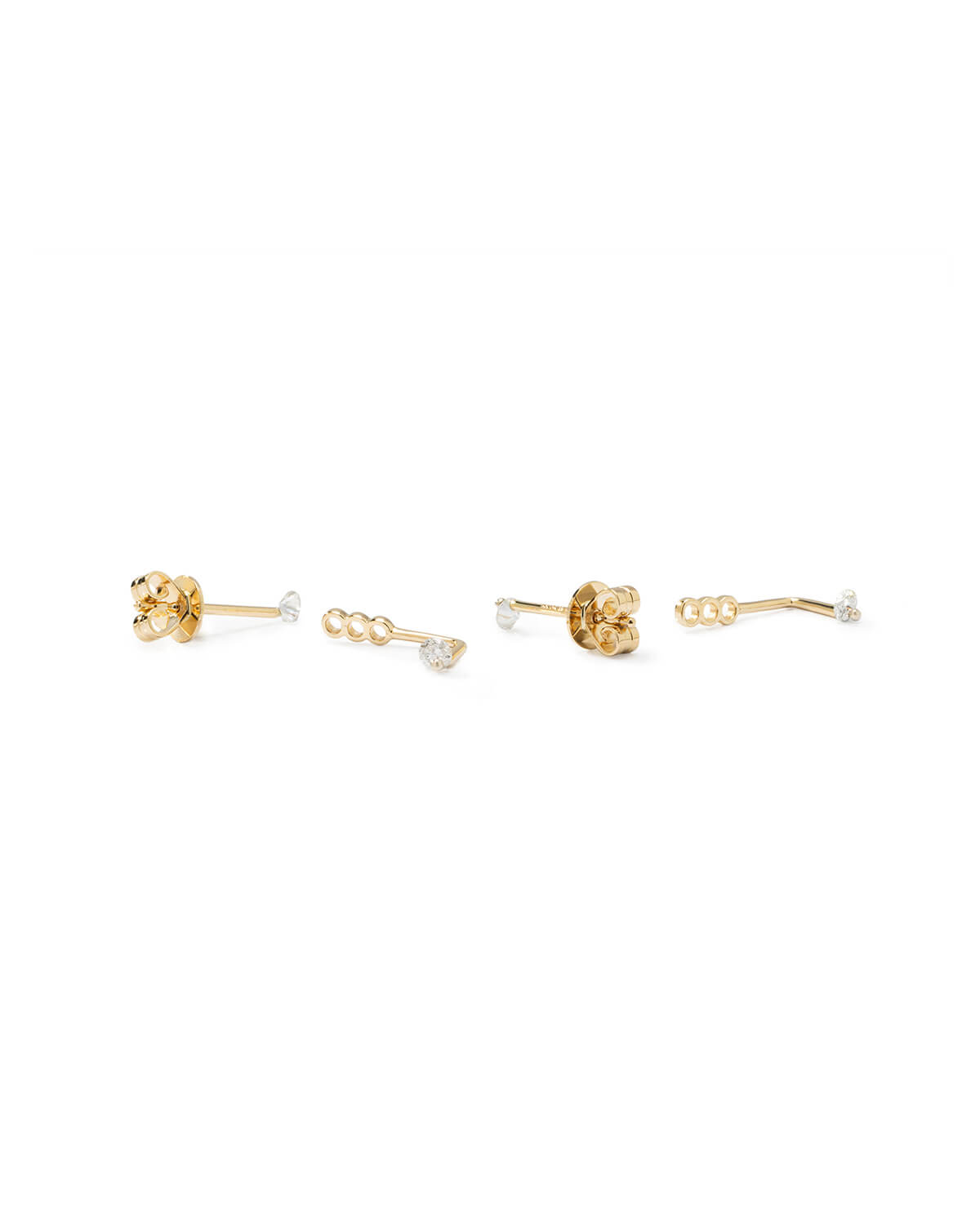 Marwen L-Shape Diamond Stud Earrings