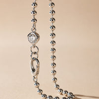 Kiora Bezel Diamond Bead Bracelet