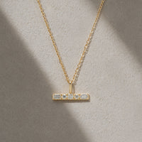 Aveline Small Diamond T Bar Necklace