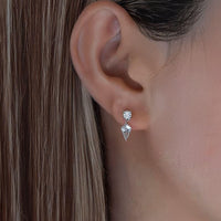 Astra Drift – Shield Drop Earrings
