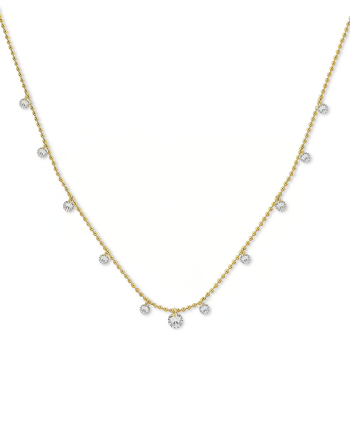 Stella Flow – 11 Diamonds Bead Necklace