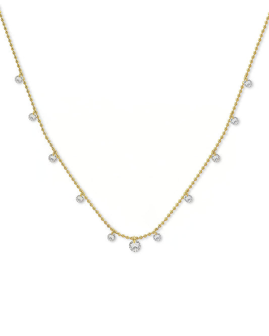 Stella Flow – 11 Diamonds Bead Necklace