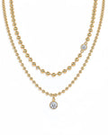 Vanya Orbit - 0.5ct Lab Diamond Beaded Necklace