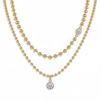 Vanya Orbit - 0.5ct Lab Diamond Beaded Necklace