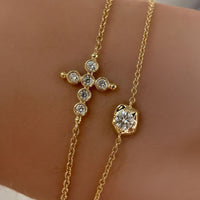 Sol Bean – Petite Bezel Diamond Bracelet