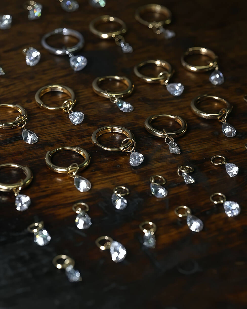 Nova Drop – Pear Drilled Diamond Earring
