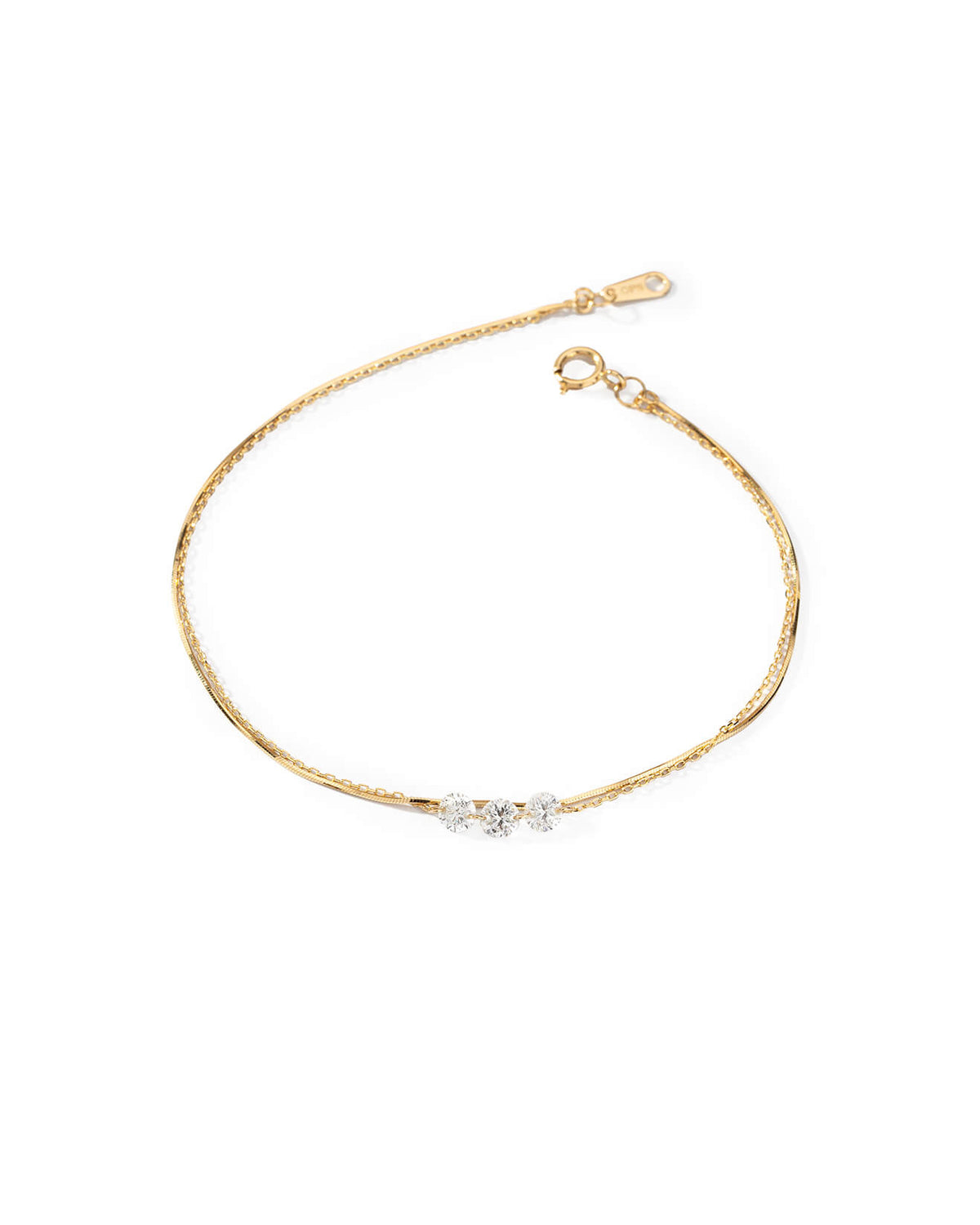 Astra Beam – Triple Diamond Layered Bracelet