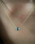 Asteria Glow – Emerald Cut Solitaire Necklace