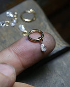 Nova Drop – Pear Drilled Diamond Earring