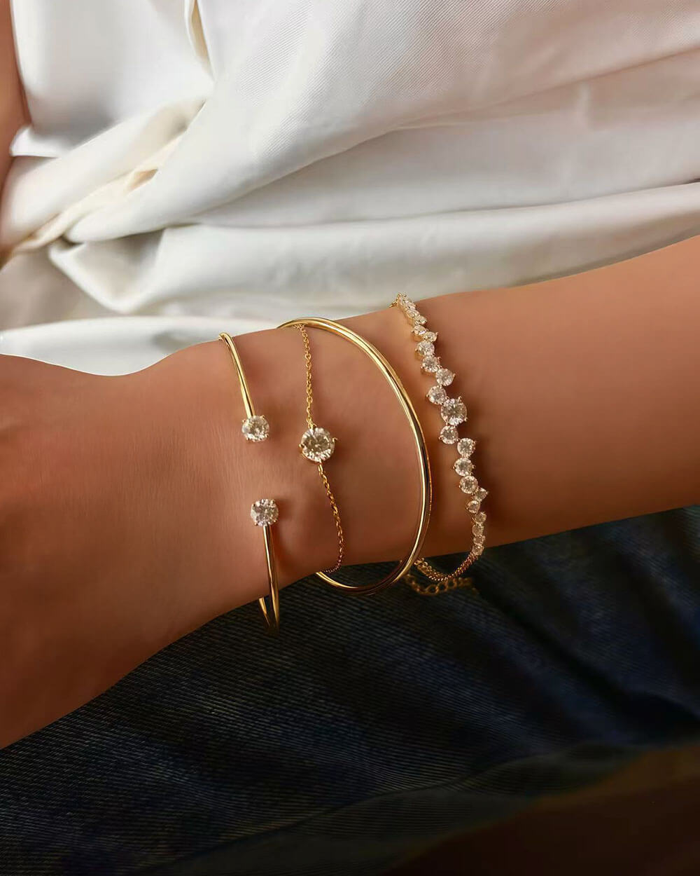 Eternal Bond – Double Layer Diamond Bracelet