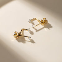 Marwen L-Shape Diamond Stud Earrings
