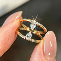 Marlow Twin Pear Diamond Ring