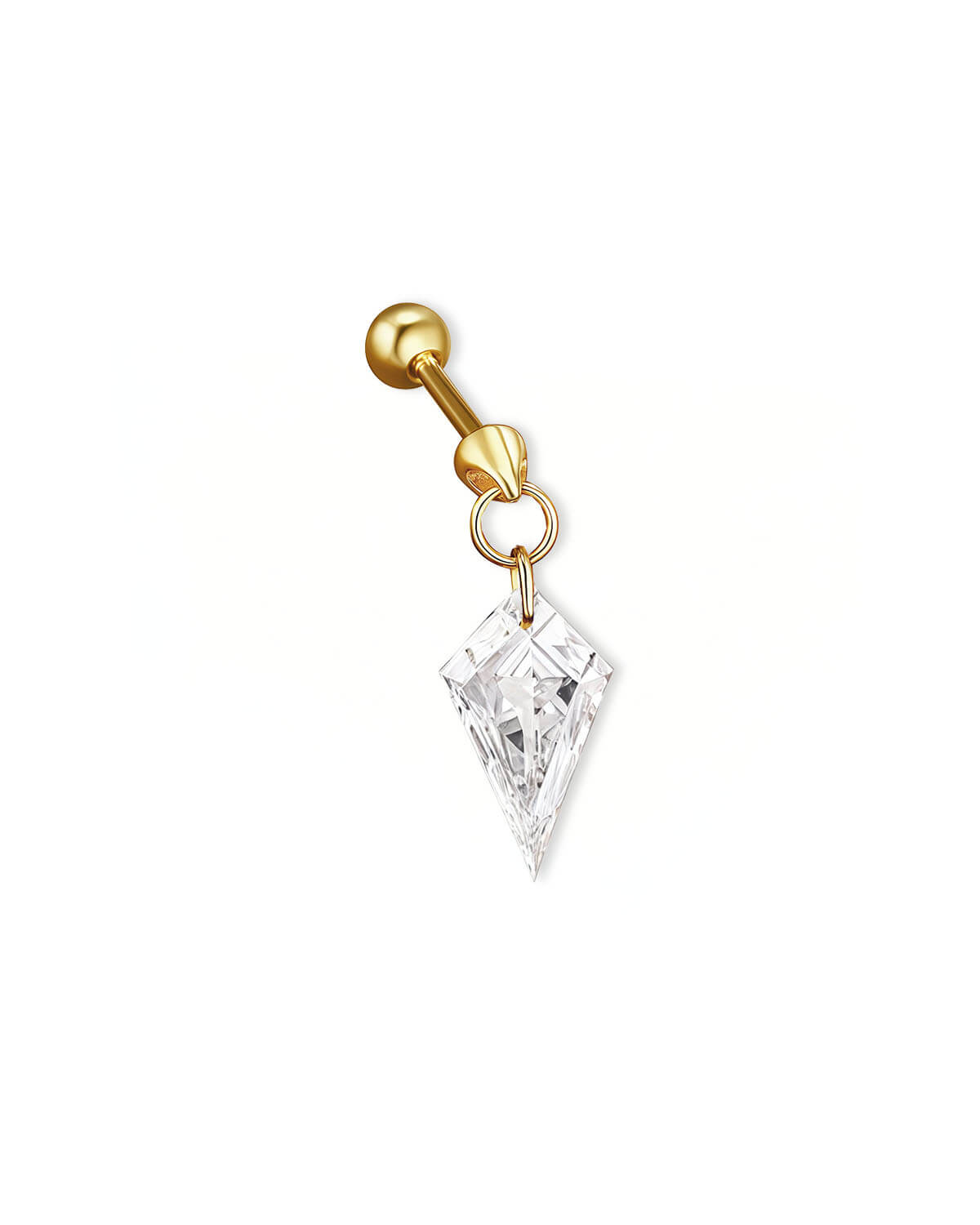 Mira Shapes – Drilled Lab Diamond Stud Earrings