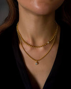 Vanya Orbit - 0.5ct Lab Diamond Beaded Necklace