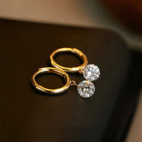 Starlet Drop – Drilled Diamond Charm Earrings