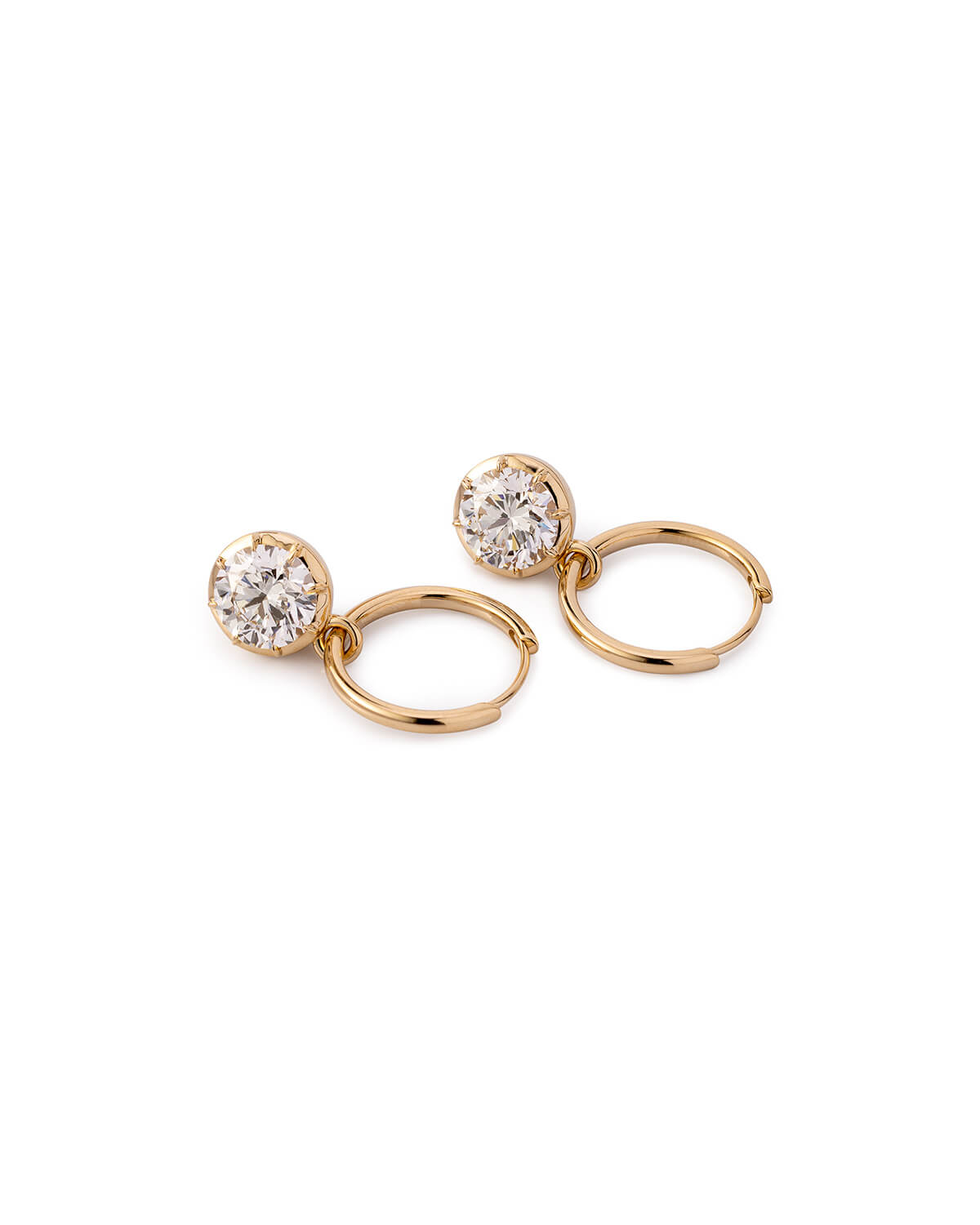 Debbie Multi-Cut Diamond Hoop Earrings