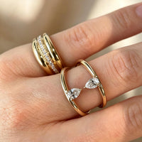 Marlow Twin Pear Diamond Ring