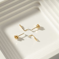 Marwen L-Shape Diamond Stud Earrings