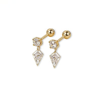 Astra Drift – Shield Drop Earrings