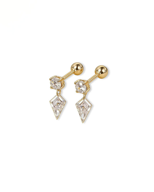 Astra Drift – Shield Drop Earrings