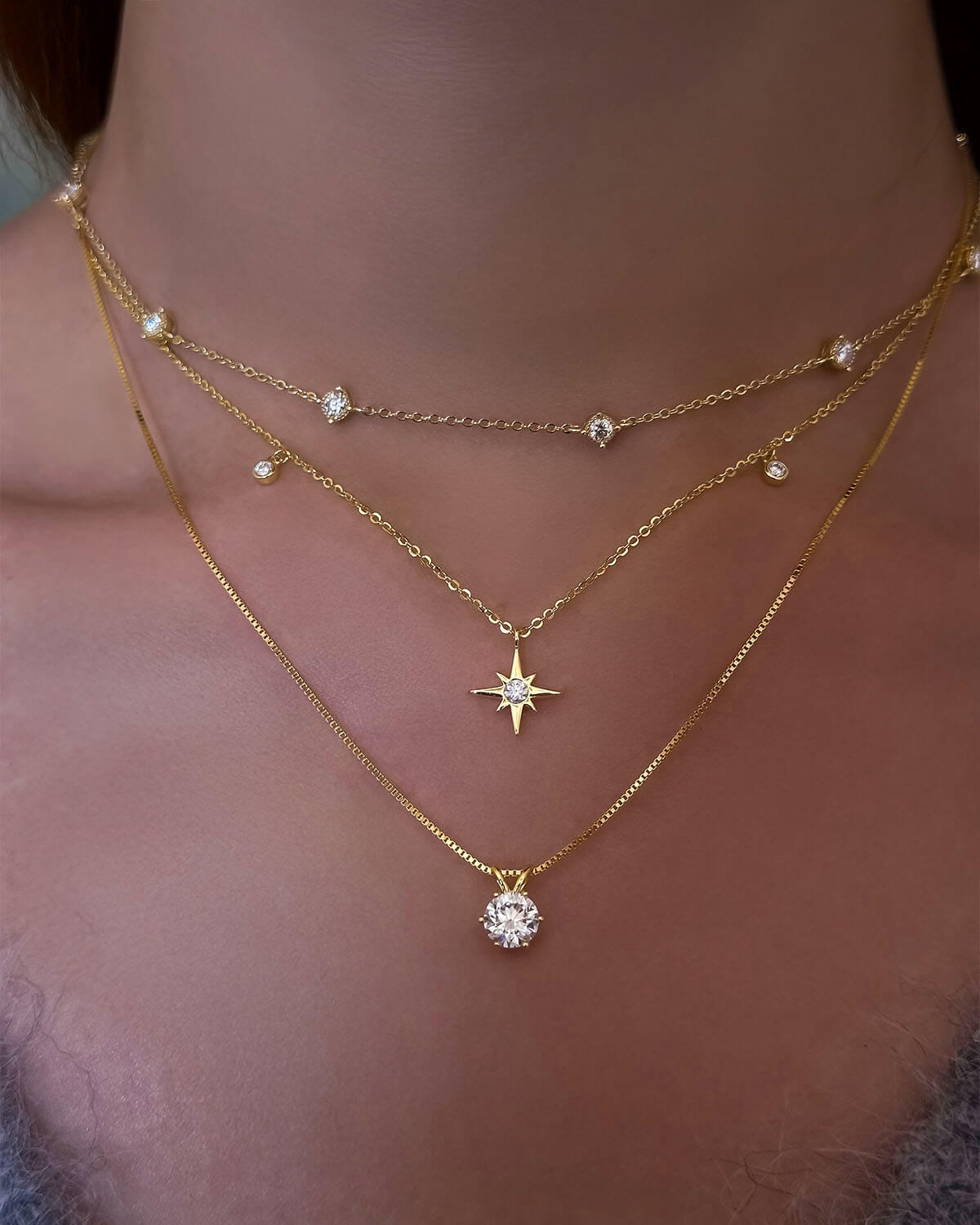 Eternal Glow - Lab Diamond Station Necklace