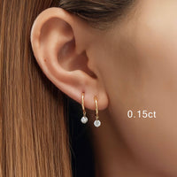 Starlet Drop – Drilled Diamond Charm Earrings