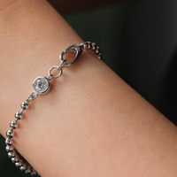 Kiora Bezel Diamond Bead Bracelet