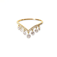 Nova Vee – Drilled Round Diamond Stacking Ring