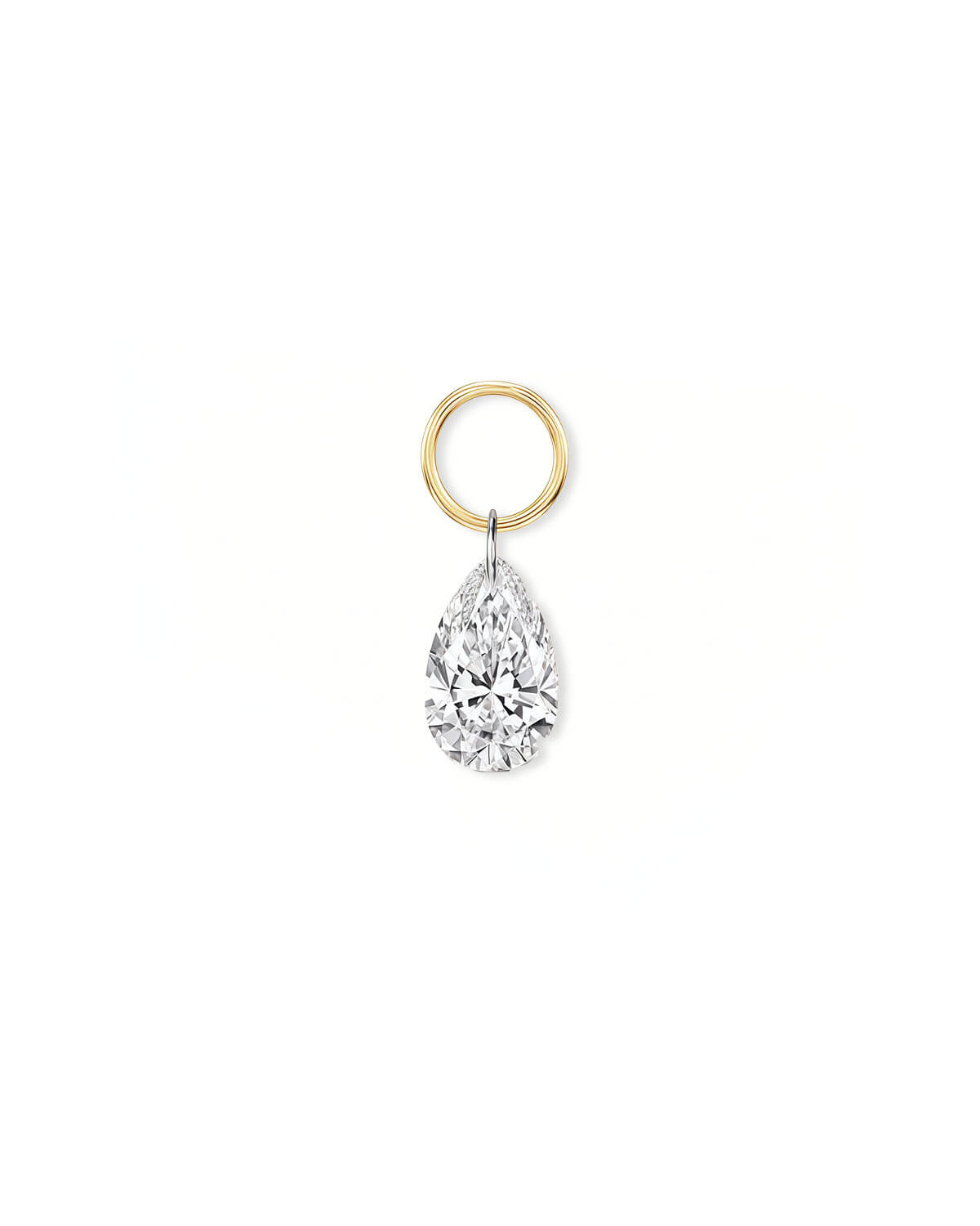 Nova Drop – Pear Drilled Diamond Earring