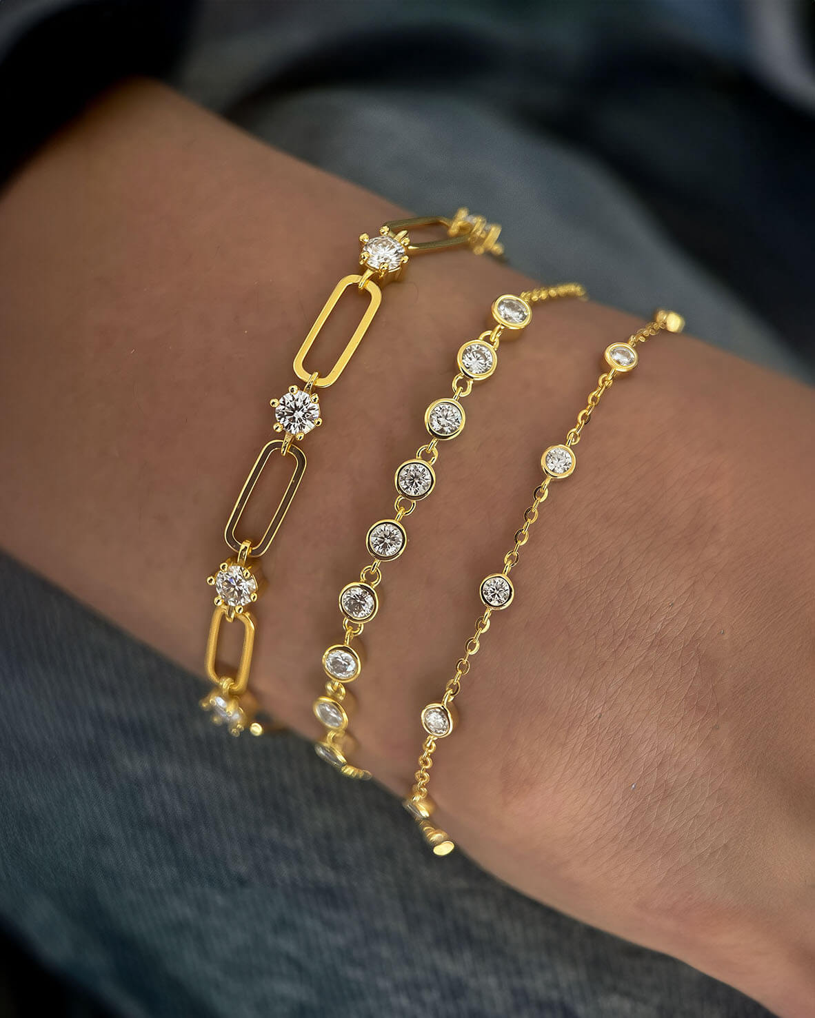 Celeste Link – Openwork Diamond Bracelet