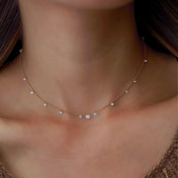 Stella Flow – 11 Diamonds Bead Necklace