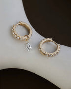 Nova Drop – Pear Drilled Diamond Earring