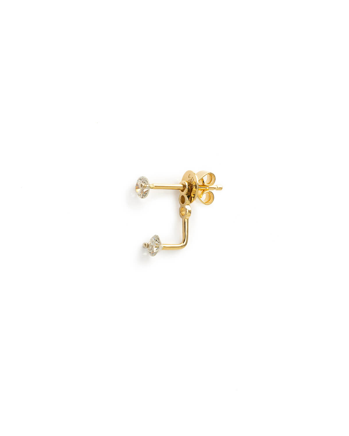 Marwen L-Shape Diamond Stud Earrings