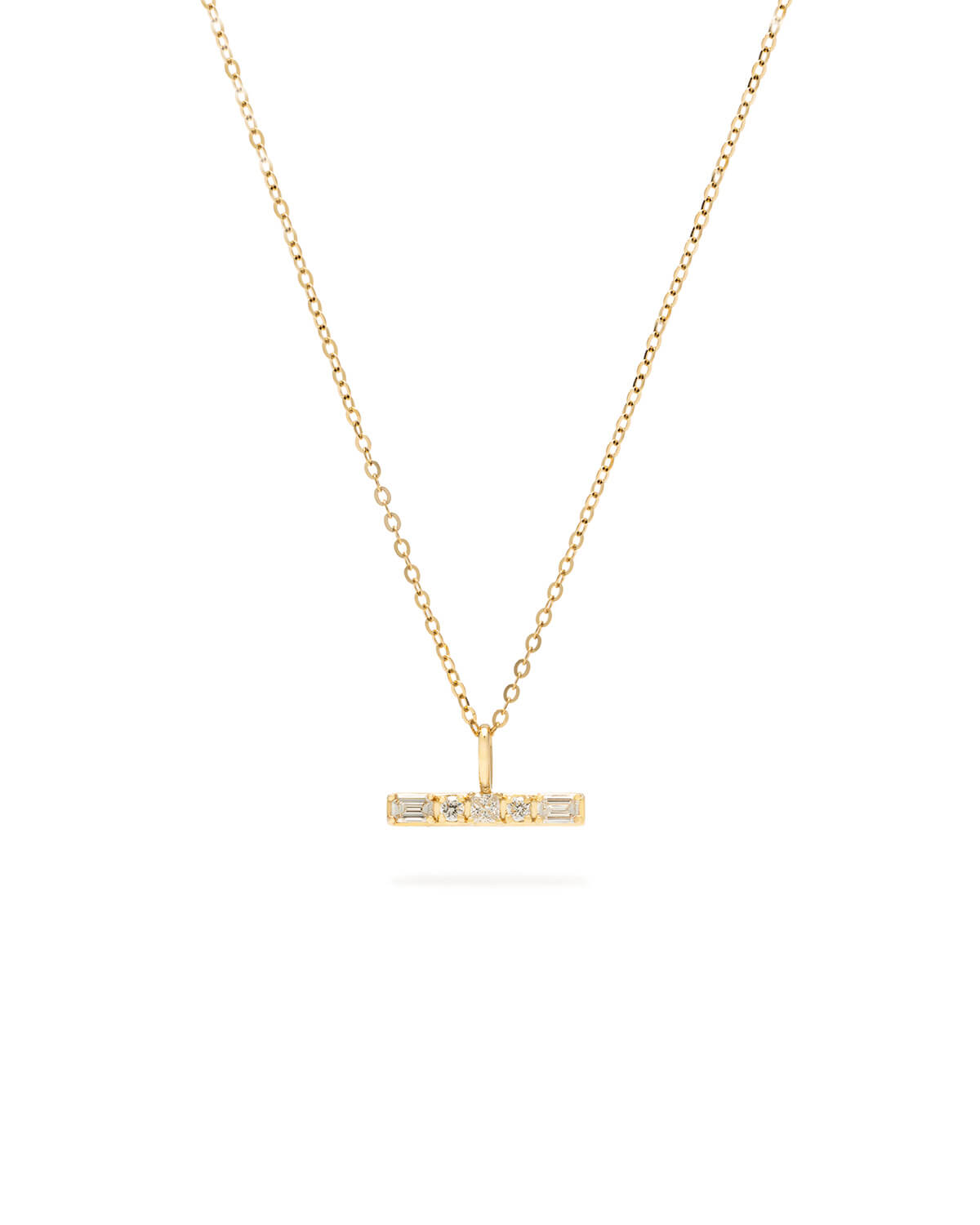 Aveline Small Diamond T Bar Necklace