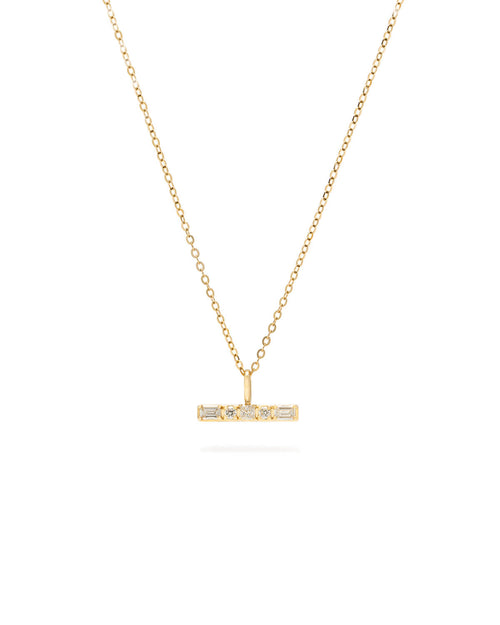 Aveline Small Diamond T Bar Necklace