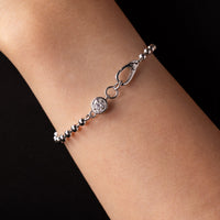Kiora Bezel Diamond Bead Bracelet