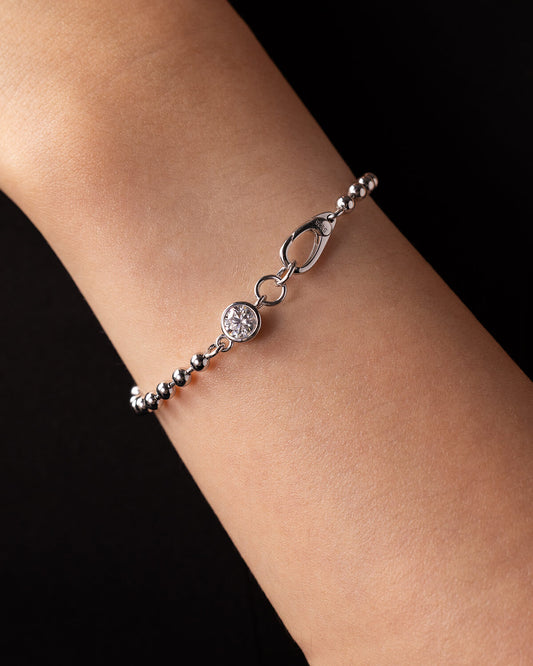 Kiora Bezel Diamond Bead Bracelet