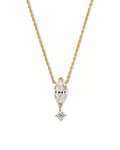Stellar Drop – Marquise & Round Diamond Pendant Necklace