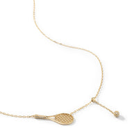 Solea Diamond Tennis Racket Necklace