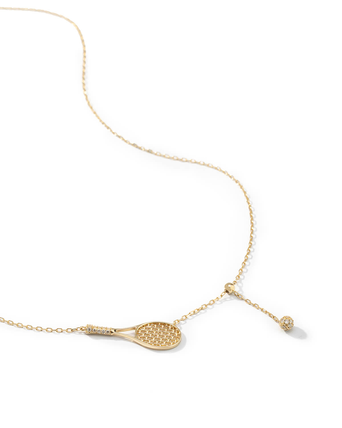 Solea Diamond Tennis Racket Necklace