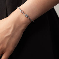 Kiora Bezel Diamond Bead Bracelet
