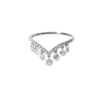 Nova Vee – Drilled Round Diamond Stacking Ring