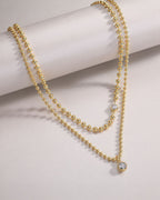 Vanya Orbit - 0.5ct Lab Diamond Beaded Necklace