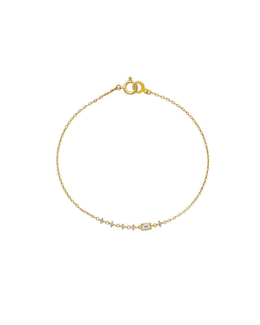 Gleam Line – Emerald Cut Diamond Bracelet