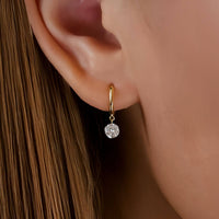 Starlet Drop – Drilled Diamond Charm Earrings