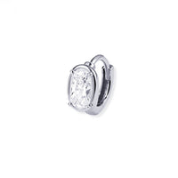 Dual Gleam – Pear & Radiant Diamond Huggie Earrings