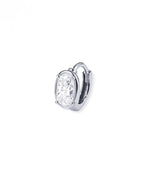Dual Gleam – Pear & Radiant Diamond Huggie Earrings